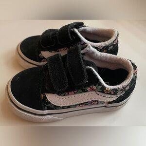 Vans Kids Black Floral Sneakers